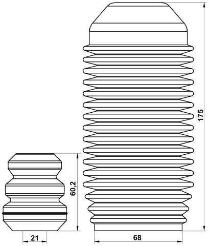 SBSHB-S11F-KIT - BOOT WITH JOUNCE BUMPER FRONT SHOCK ABSORBER KIT