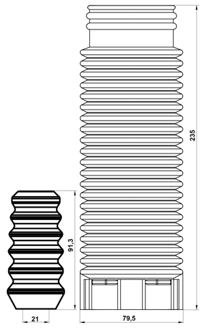 SBSHB-S11R-KIT - BOOT WITH JOUNCE BUMPER REAR SHOCK ABSORBER KIT