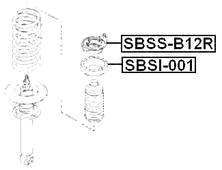 SBSS-B12R - REAR SHOCK ABSORBER MOUNTING