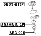 SBSS-B13F - FRONT SHOCK ABSORBER MOUNTING