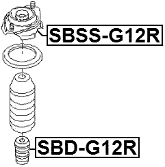 SBSS-G12R - REAR SHOCK ABSORBER MOUNTING