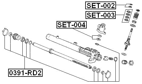 SET-002 - SEAL SET POWER STEERING VALVE