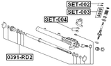 SET-002 - SEAL SET POWER STEERING VALVE