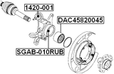 SGAB-010RUB - REAR KNUCKLE BUSHING
