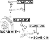 SGAB-016 - BUSHING, FRONT LOWER CONTROL ARM