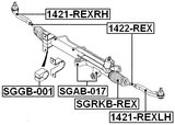 SGAB-017 - STEERING RACK BUSHING KIT