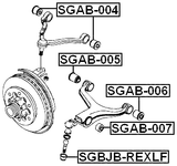 SGBJB-REXLF - FRONT ARM BALL JOINT BOOT 37X32.2X20