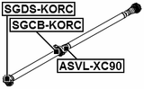 SGCB-KORC - CENTER BEARING SUPPORT SET (REPAIR KIT)