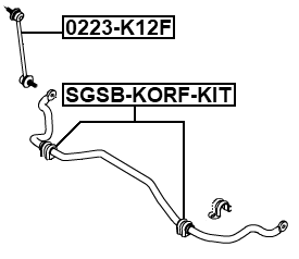 SGSB-KORF-KIT - FRONT STABILIZER BAR BUSH KIT D21