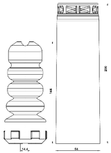 SKSHB-A7R-KIT - BOOT WITH JOUNCE BUMPER REAR SHOCK ABSORBER KIT