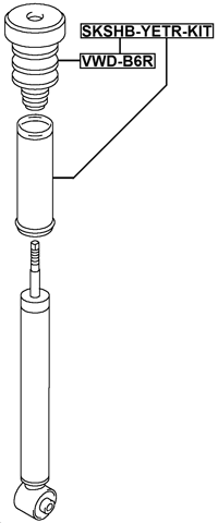 SKSHB-YETR-KIT - BOOT WITH JOUNCE BUMPER REAR SHOCK ABSORBER KIT