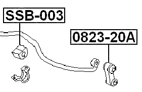 SSB-003 - FRONT STABILIZER BAR BUSH D19.2