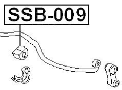 SSB-009 - FRONT STABILIZER BAR BUSH D20
