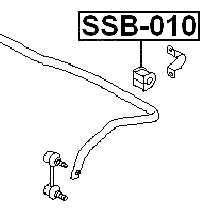 SSB-010 - REAR STABILIZER BAR BUSH D18