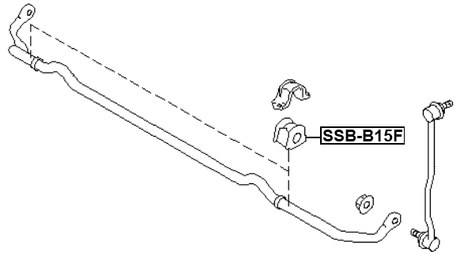 SSB-B15F - FRONT STABILIZER BAR BUSH D20