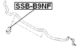 SSB-B9NF - FRONT STABILIZER BAR BUSH D23.5