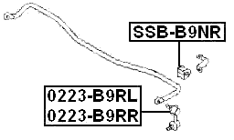 SSB-B9NR - REAR STABILIZER BAR BUSH D13