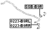 SSB-B9R - REAR STABILIZER BAR BUSH D15