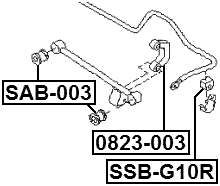 SSB-G10R - REAR STABILIZER BAR BUSH