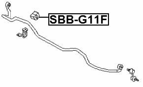 SSB-G11F - FRONT STABILIZER BAR BUSH D19