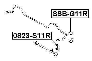 SSB-G11R - REAR STABILIZER BAR BUSH D18