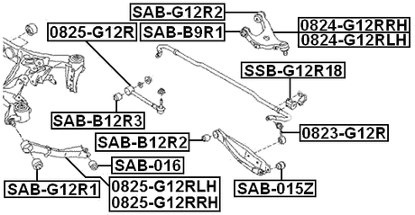 SSB-G12R18 - REAR STABILIZER BAR BUSH D18