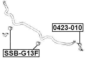 SSB-G13F - FRONT STABILIZER BAR BUSH D21
