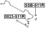SSB-S11R - REAR STABILIZER BAR BUSH