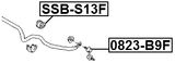 SSB-S13F - FRONT STABILIZER BAR BUSH D23
