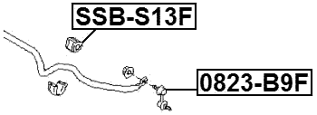 SSB-S13F - FRONT STABILIZER BAR BUSH D23