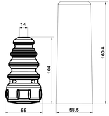 STSHB-ALTR-KIT - BOOT WITH JOUNCE BUMPER REAR SHOCK ABSORBER KIT