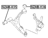 SZAB-035 - FRONT BUSHING, FRONT CONTROL ARM