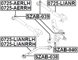SZAB-038 - REAR TRAILING ROD BUSHING