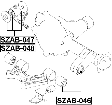SZAB-047 - FRONT DIFFERENTIAL MOUNT BUSHING