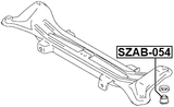 SZAB-054 - REAR CROSSMEMBER BUSHING