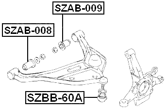 SZBB-60A - LOWER CONTROL ARM BALL JOINT BOOT 30X26X17