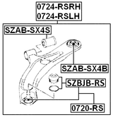 SZBJB-RS - FRONT ARM BALL JOINT BOOT 27.9X26.9X15.4