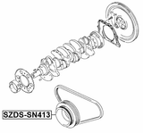 SZDS-SN413 - CRANKSHAFT PULLEY M13A