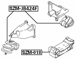 SZM-JB424F - FRONT ENGINE MOUNT (HYDRO)