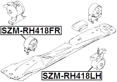 SZM-RH418LH - LEFT ENGINE MOUNT