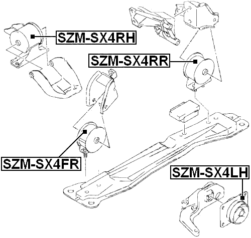 SZM-SX4FR - FRONT ENGINE MOUNT