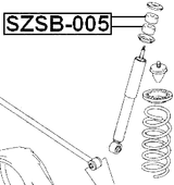 SZSB-005 - REAR SHOCK ABSORBER BUSHING