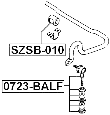 SZSB-010 - FRONT STABILIZER BAR BUSH D24