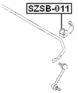 SZSB-011 - REAR STABILIZER BAR BUSH D13