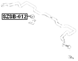 SZSB-012 - FRONT STABILIZER BAR BUSH D22