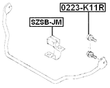 SZSB-JM - FRONT STABILIZER BAR BUSH D24