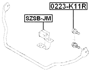SZSB-JM - FRONT STABILIZER BAR BUSH D24