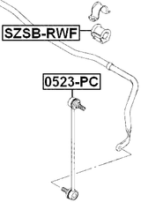 SZSB-RWF - FRONT STABILIZER BAR BUSH D23
