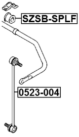 SZSB-SPLF - FRONT STABILIZER BAR BUSH