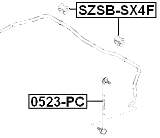 SZSB-SX4F - FRONT STABILIZER BAR BUSH D23